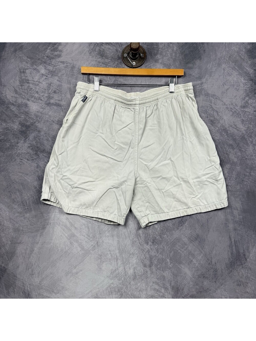 Crazy Shirts Beige Shorts L Comfy Cotton Elastic Waist Hawaii Originals